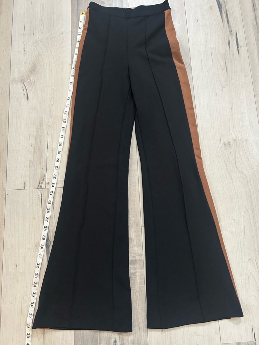 H&M Black High-Waist Wide-Leg Trousers